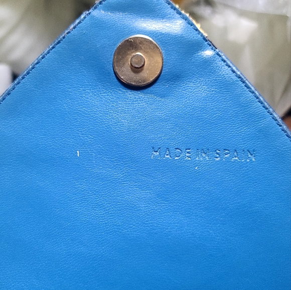 Made in Spain Bags Vintage Genuine Handmade Blue Leather Spain